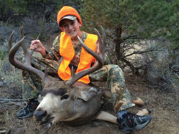 Trophy Colorado Mule deer taken by young hunter