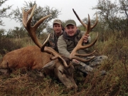 Happy Client Trophy Red Stag Hunting in Argentina